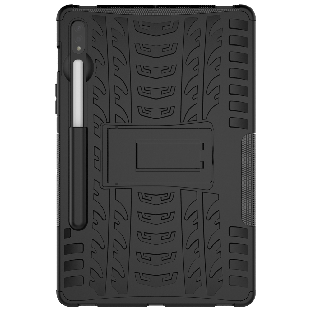 Protectores para Tablet  para Samsung  Galaxy Tab S7 (Sm-T870) funda reforzada con soporte Negro